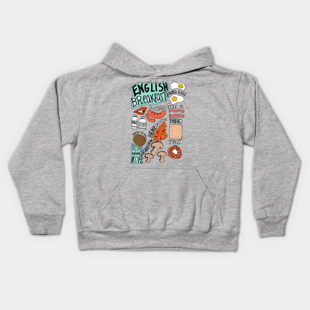 English Breakfast Kids Hoodie by vasarenar